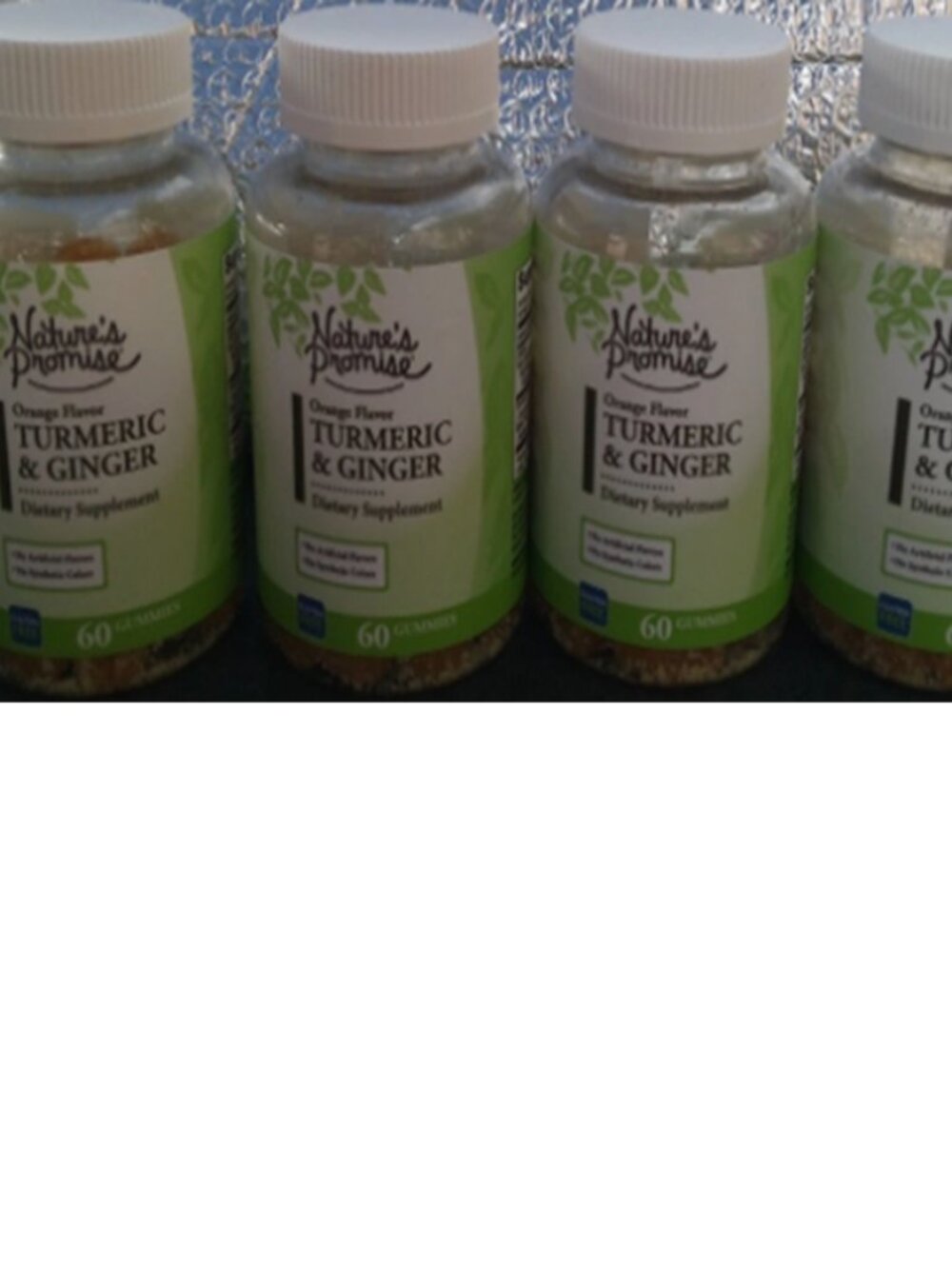 Turmeric & Ginger Gummy 60ct EACH 4PK Nature's Promise
